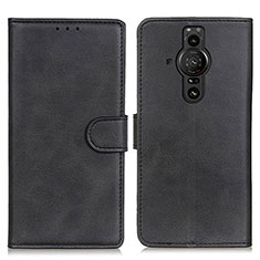 Leather Case Stands Flip Cover Holder A05D for Sony Xperia PRO-I Black