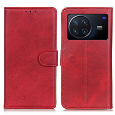 Leather Case Stands Flip Cover Holder A05D for Vivo X Note Red