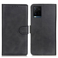 Leather Case Stands Flip Cover Holder A05D for Vivo Y21t Black