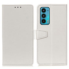Leather Case Stands Flip Cover Holder A06D for Motorola Moto Edge 20 5G White