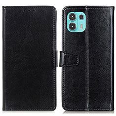 Leather Case Stands Flip Cover Holder A06D for Motorola Moto Edge 20 Lite 5G Black