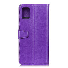 Leather Case Stands Flip Cover Holder A06D for Motorola Moto Edge S 5G Purple