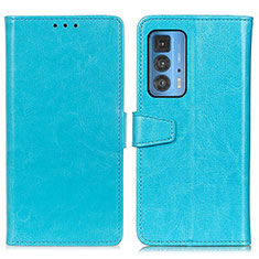 Leather Case Stands Flip Cover Holder A06D for Motorola Moto Edge S Pro 5G Sky Blue