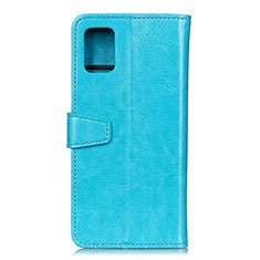 Leather Case Stands Flip Cover Holder A06D for Motorola Moto G100 5G Sky Blue