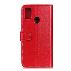 Leather Case Stands Flip Cover Holder A06D for Motorola Moto G31 Red