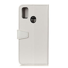 Leather Case Stands Flip Cover Holder A06D for Motorola Moto G41 White