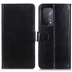 Leather Case Stands Flip Cover Holder A06D for OnePlus Nord N200 5G Black