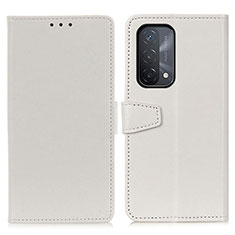 Leather Case Stands Flip Cover Holder A06D for OnePlus Nord N200 5G White