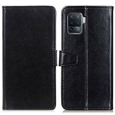 Leather Case Stands Flip Cover Holder A06D for Oppo A94 4G Black