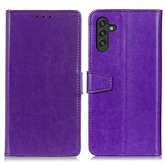 Leather Case Stands Flip Cover Holder A06D for Samsung Galaxy A04s Purple