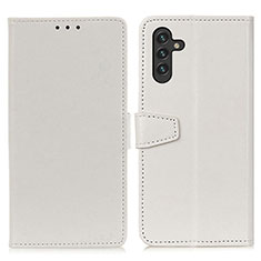 Leather Case Stands Flip Cover Holder A06D for Samsung Galaxy A04s White