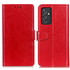 Leather Case Stands Flip Cover Holder A06D for Samsung Galaxy A15 4G Red