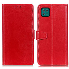 Leather Case Stands Flip Cover Holder A06D for Samsung Galaxy A22s 5G Red