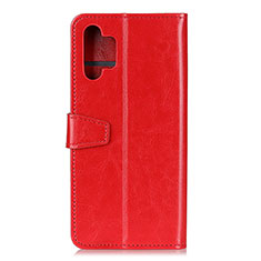 Leather Case Stands Flip Cover Holder A06D for Samsung Galaxy M32 5G Red