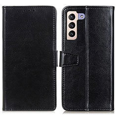 Leather Case Stands Flip Cover Holder A06D for Samsung Galaxy S21 5G Black