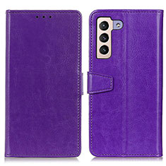 Leather Case Stands Flip Cover Holder A06D for Samsung Galaxy S23 Plus 5G Purple