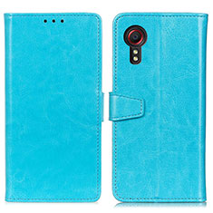 Leather Case Stands Flip Cover Holder A06D for Samsung Galaxy XCover 5 SM-G525F Sky Blue