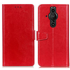 Leather Case Stands Flip Cover Holder A06D for Sony Xperia PRO-I Red