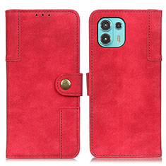 Leather Case Stands Flip Cover Holder A07D for Motorola Moto Edge 20 Lite 5G Red