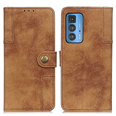 Leather Case Stands Flip Cover Holder A07D for Motorola Moto Edge 20 Pro 5G Brown