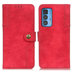 Leather Case Stands Flip Cover Holder A07D for Motorola Moto Edge 20 Pro 5G Red