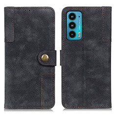 Leather Case Stands Flip Cover Holder A07D for Motorola Moto Edge Lite 5G Black