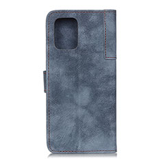 Leather Case Stands Flip Cover Holder A07D for Motorola Moto Edge S 5G Blue