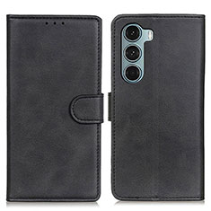 Leather Case Stands Flip Cover Holder A07D for Motorola Moto Edge S30 5G Black