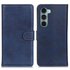 Leather Case Stands Flip Cover Holder A07D for Motorola Moto Edge S30 5G Blue