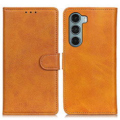 Leather Case Stands Flip Cover Holder A07D for Motorola Moto Edge S30 5G Brown