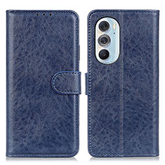 Leather Case Stands Flip Cover Holder A07D for Motorola Moto Edge X30 5G Blue