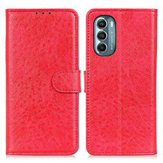 Leather Case Stands Flip Cover Holder A07D for Motorola Moto G Stylus (2022) 5G Red