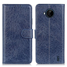 Leather Case Stands Flip Cover Holder A07D for Nokia C20 Plus Blue