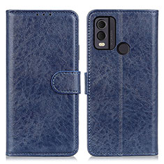 Leather Case Stands Flip Cover Holder A07D for Nokia C22 Blue