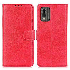 Leather Case Stands Flip Cover Holder A07D for Nokia C32 Red