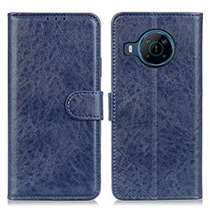 Leather Case Stands Flip Cover Holder A07D for Nokia X100 5G Blue