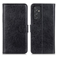 Leather Case Stands Flip Cover Holder A07D for Samsung Galaxy A15 4G Black