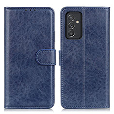 Leather Case Stands Flip Cover Holder A07D for Samsung Galaxy A15 4G Blue