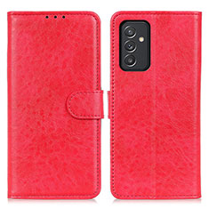Leather Case Stands Flip Cover Holder A07D for Samsung Galaxy A15 4G Red