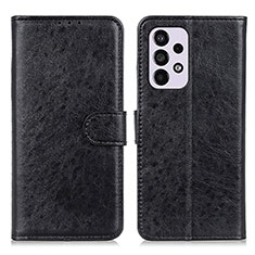 Leather Case Stands Flip Cover Holder A07D for Samsung Galaxy A33 5G Black