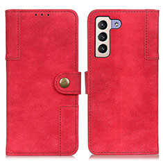 Leather Case Stands Flip Cover Holder A07D for Samsung Galaxy S23 Plus 5G Red