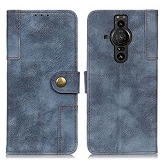 Leather Case Stands Flip Cover Holder A07D for Sony Xperia PRO-I Blue