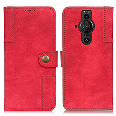 Leather Case Stands Flip Cover Holder A07D for Sony Xperia PRO-I Red