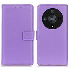 Leather Case Stands Flip Cover Holder A08D for Huawei Honor Magic6 Lite 5G Purple