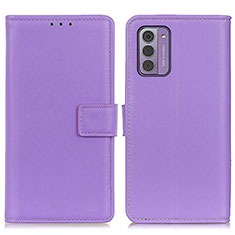 Leather Case Stands Flip Cover Holder A08D for Nokia G310 5G Purple
