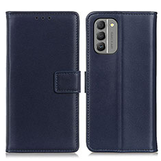 Leather Case Stands Flip Cover Holder A08D for Nokia G400 5G Blue