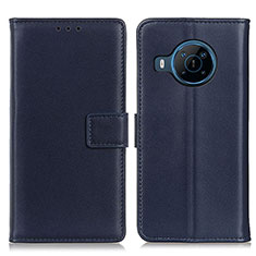 Leather Case Stands Flip Cover Holder A08D for Nokia X100 5G Blue