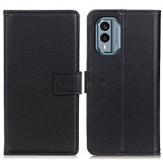 Leather Case Stands Flip Cover Holder A08D for Nokia X30 5G Black