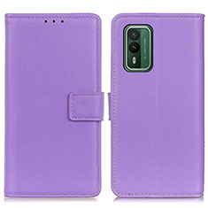 Leather Case Stands Flip Cover Holder A08D for Nokia XR21 Purple