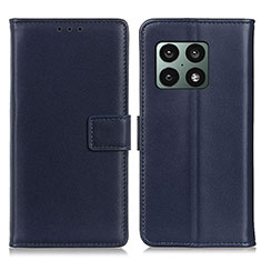 Leather Case Stands Flip Cover Holder A08D for OnePlus 10 Pro 5G Blue